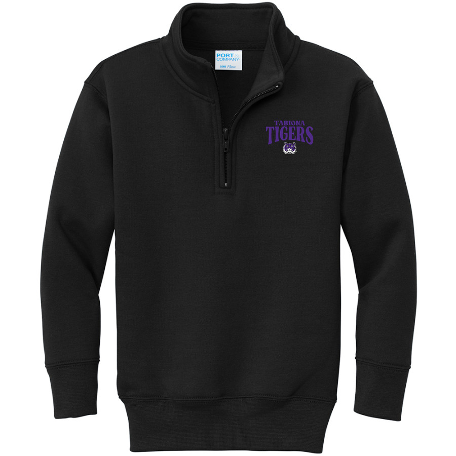TABIONA HIGH SCHOOL TIGERS <span class="pdp-name-mascot">TABIONA TIGERS</span> Port & Company Youth Core Fleece 1/4-Zip Pullover Sweatshirt