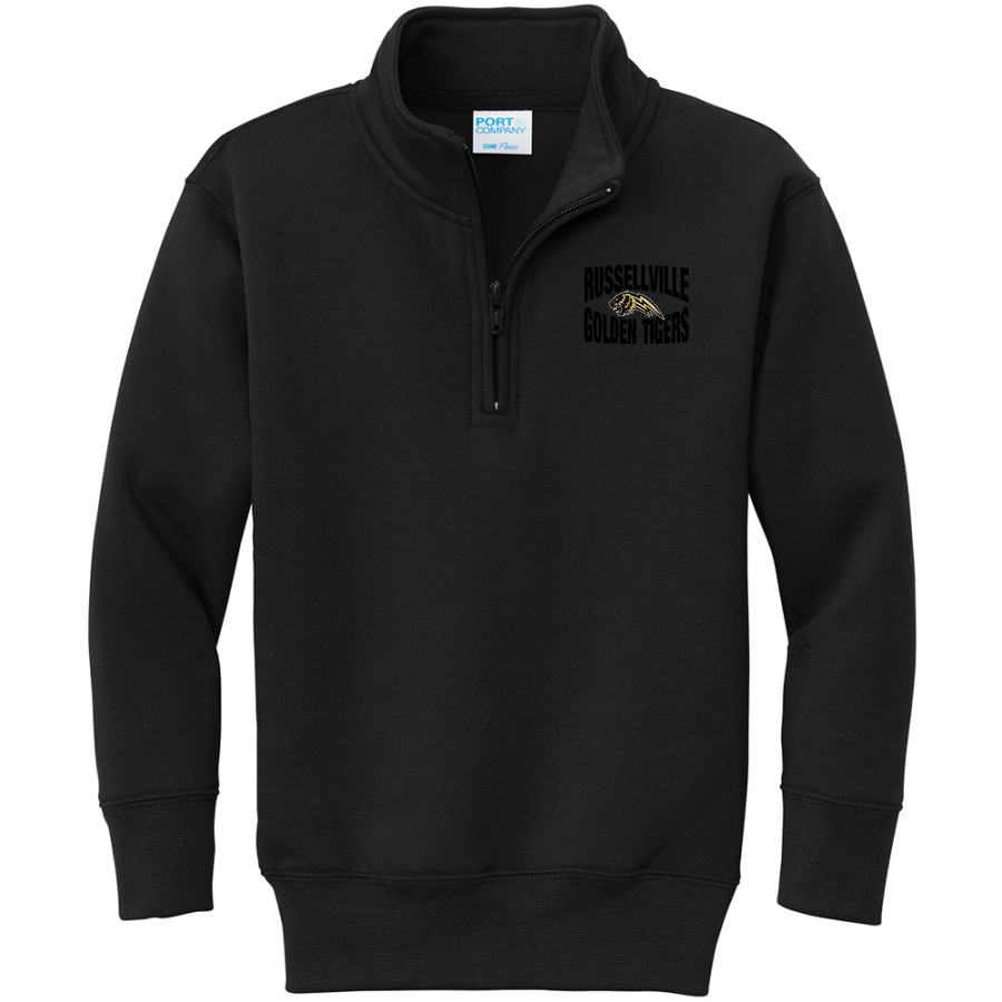 RUSSELLVILLE HIGH SCHOOL GOLDEN TIGERS <span class="pdp-name-mascot">RUSSELLVILLE GOLDEN TIGERS</span> Port & Company Youth Core Fleece 1/4-Zip Pullover Sweatshirt