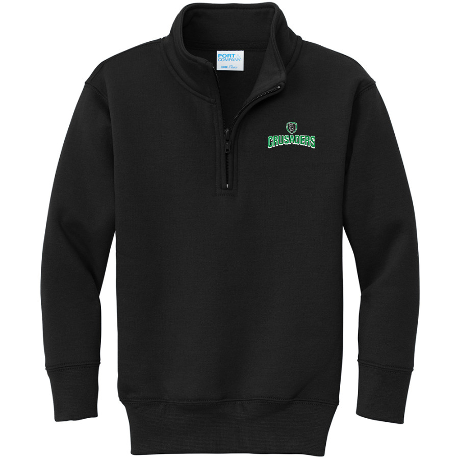 ST BERNARD'S ACADEMY CRUSADERS Port & Company Youth Core Fleece 1/4-Zip Pullover Sweatshirt