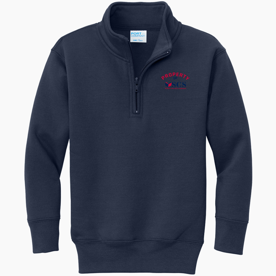 Scott County S Co <span class="pdp-name-mascot">Scott County S Co</span> Port & Company Youth Core Fleece 1/4-Zip Pullover Sweatshirt