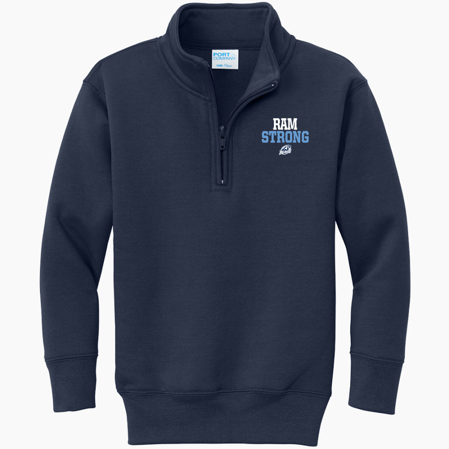 REAVIS HIGH SCHOOL RAMS Port & Company Youth Core Fleece 1/4-Zip Pullover Sweatshirt
