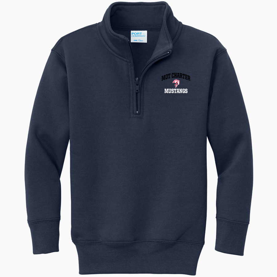 MOT Charter Mustangs Port & Company Youth Core Fleece 1/4-Zip Pullover Sweatshirt