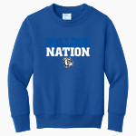 NORTH MASON HIGH SCHOOL BULLDOGS <span class="pdp-name-mascot">NORTH MASON BULLDOGS</span> Port & Company Youth Core Fleece Crewneck Sweatshirt Front Thumbnail