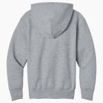 William H. Bailey Blue Jay <span class="pdp-name-mascot">William H. Bailey Blue Jay</span> Port & Company Youth Core Fleece Full-Zip Hooded Sweatshirt Back Thumbnail