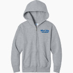 William H. Bailey Blue Jay <span class="pdp-name-mascot">William H. Bailey Blue Jay</span> Port & Company Youth Core Fleece Full-Zip Hooded Sweatshirt Front Thumbnail