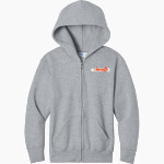 Kalamazoo College Hornets <span class="pdp-name-mascot">Kalamazoo College Hornets</span> Port & Company Youth Core Fleece Full-Zip Hooded Sweatshirt Front Thumbnail