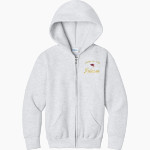 WM E GRADY VOC TECH SCHOOL FALCONS <span class="pdp-name-mascot">GRADY HIGH SCHOOL FALCONS</span> Port & Company Youth Core Fleece Full-Zip Hooded Sweatshirt Front Thumbnail