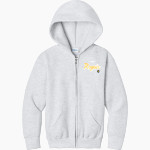 Warner Royals <span class="pdp-name-mascot">Warner Royals</span> Port & Company Youth Core Fleece Full-Zip Hooded Sweatshirt Front Thumbnail