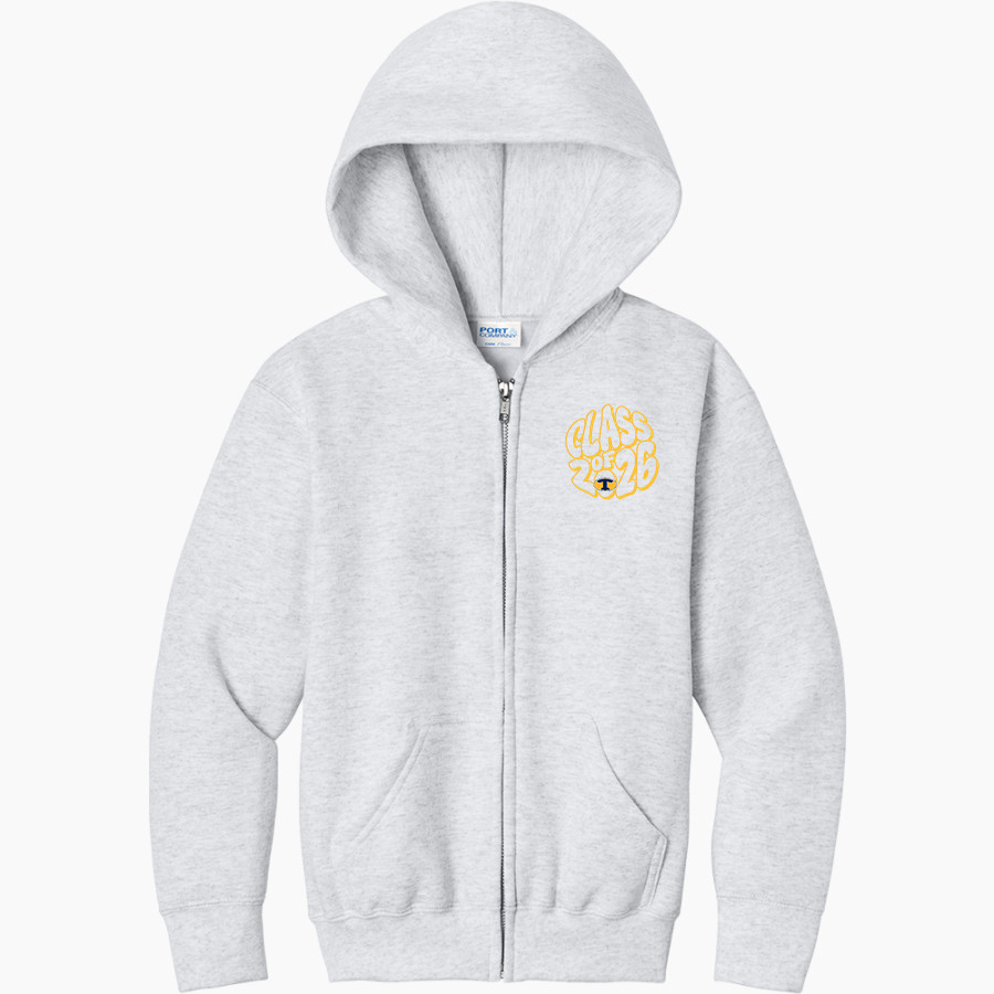 TROUP HIGH SCHOOL TIGERS <span class="pdp-name-mascot">TROUP TIGERS</span> Port & Company Youth Core Fleece Full-Zip Hooded Sweatshirt