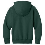 CHRIST SCHOOL GREENIES <span class="pdp-name-mascot">CHRIST GREENIES</span> Port & Company Youth Core Fleece Full-Zip Hooded Sweatshirt Back Thumbnail