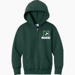 MONADNOCK REGIONAL MIDDLE HIGH SCHOOL HUSKIES <span class="pdp-name-mascot">MONADNOCK REGIONAL HUSKIES</span> Port & Company Youth Core Fleece Full-Zip Hooded Sweatshirt Front Thumbnail