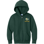 CHRIST SCHOOL GREENIES <span class="pdp-name-mascot">CHRIST GREENIES</span> Port & Company Youth Core Fleece Full-Zip Hooded Sweatshirt Front Thumbnail