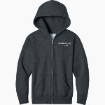 Crown of Life Knights <span class="pdp-name-mascot">Crown of Life Christian Academy Knights</span> Port & Company Youth Core Fleece Full-Zip Hooded Sweatshirt Front Thumbnail