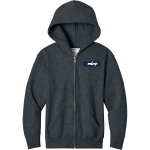 Barker Wolves <span class="pdp-name-mascot">Barker Wolves</span> Port & Company Youth Core Fleece Full-Zip Hooded Sweatshirt Front Thumbnail