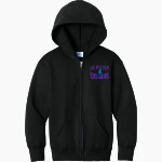 Mater Virtual Academy Wizards <span class="pdp-name-mascot">Mater Virtual Academy Wizards</span> Port & Company Youth Core Fleece Full-Zip Hooded Sweatshirt Front Thumbnail
