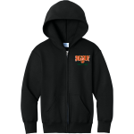 Shrewsbury Tigers <span class="pdp-name-mascot">Shrewsbury Travel Basketball Tigers</span> Port & Company Youth Core Fleece Full-Zip Hooded Sweatshirt Front Thumbnail