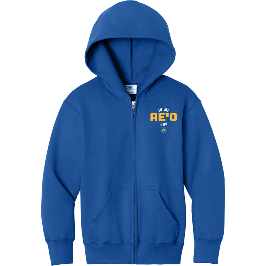Mokapu Ae'o <span class="pdp-name-mascot">Mōkapu Elementary Ae'o</span> Port & Company Youth Core Fleece Full-Zip Hooded Sweatshirt