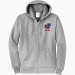 Bluefield University Sideline Store <span class="pdp-name-mascot">Bluefield University</span> Port & Company Men's Core Fleece Full-Zip Hooded Sweatshirt Front Thumbnail
