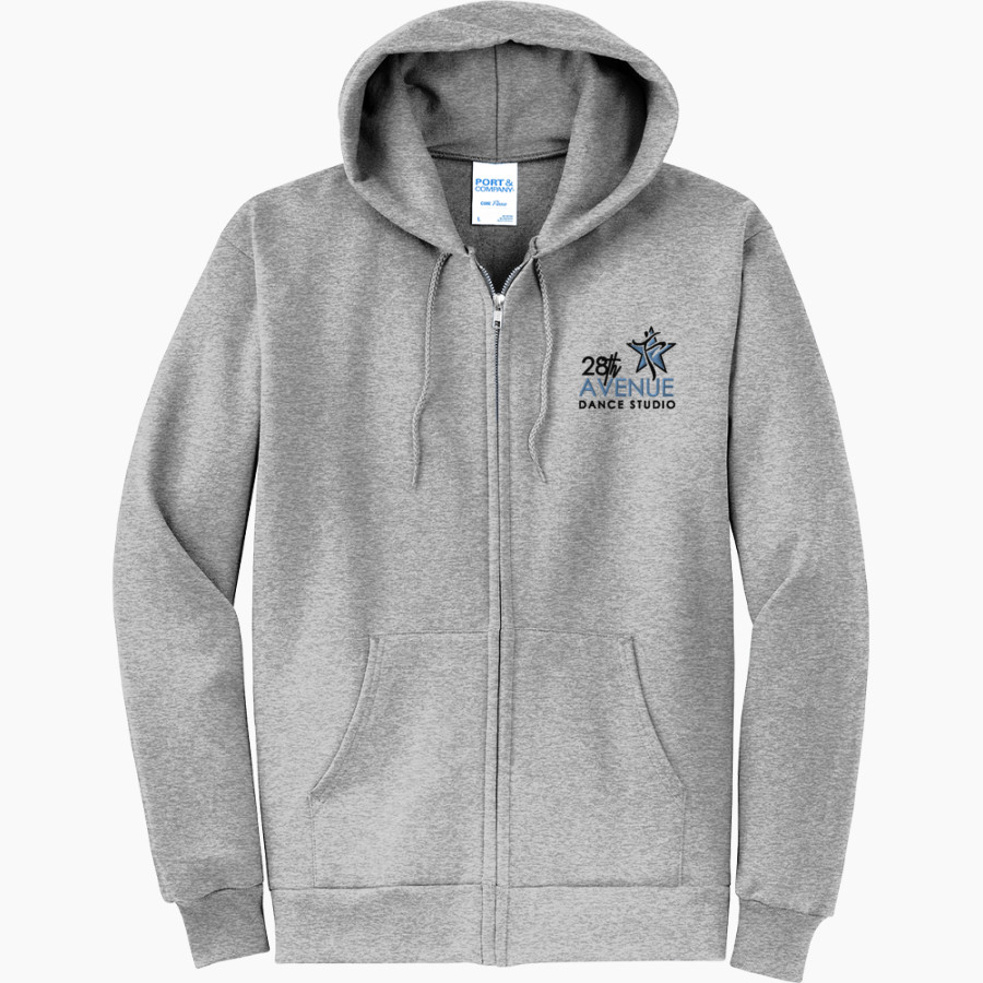 28th Avenue Dance Studio Stars Port & Company Men's Core Fleece Full-Zip Hooded Sweatshirt