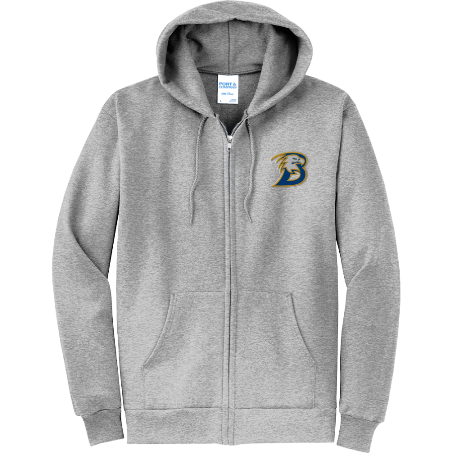 BROCK HIGH SCHOOL EAGLES <span class="pdp-name-mascot">BROCK EAGLES</span> Port & Company Men's Core Fleece Full-Zip Hooded Sweatshirt