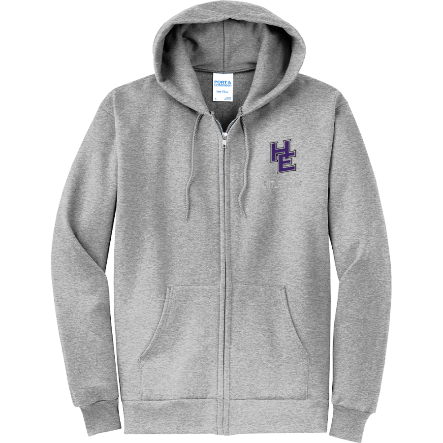 HYDRO-EAKLY HIGH SCHOOL BOBCATS <span class="pdp-name-mascot">HYDRO - EAKLY BOBCATS</span> Port & Company Men's Core Fleece Full-Zip Hooded Sweatshirt