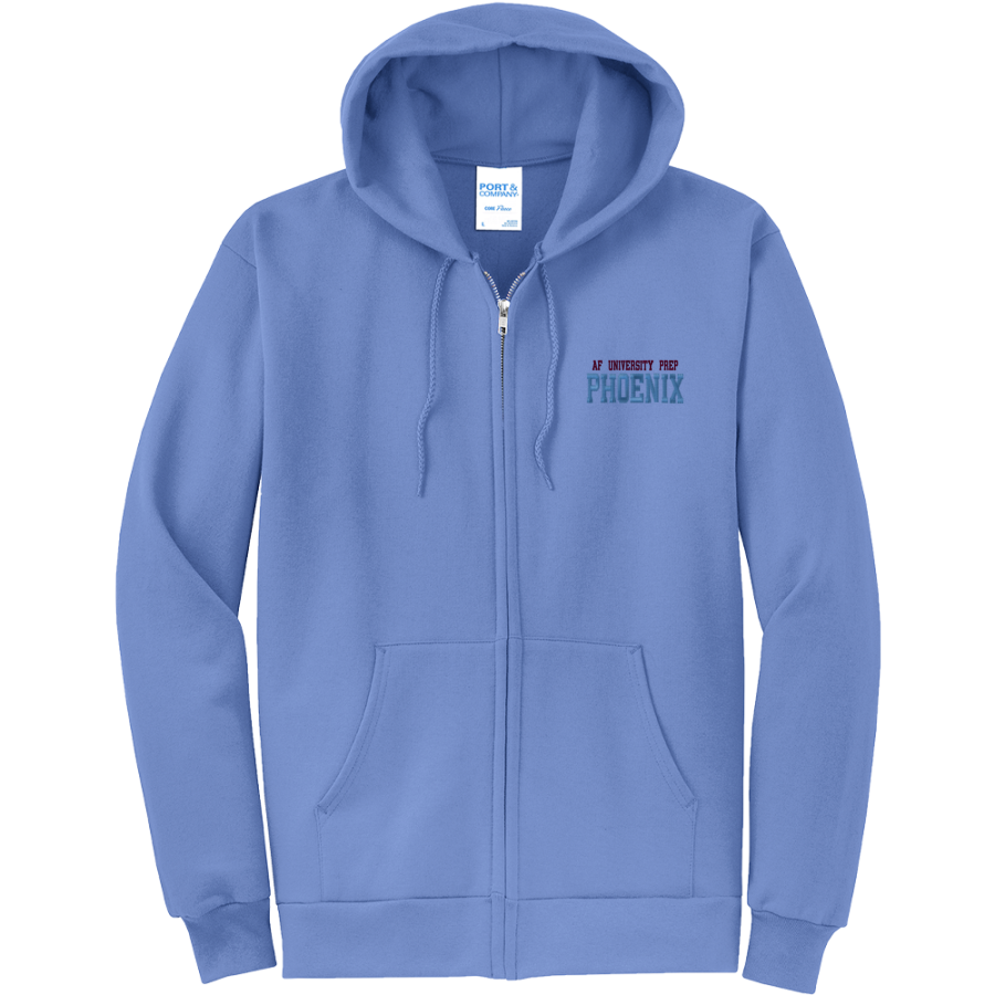 Achievement First University Prep Phoenix <span class="pdp-name-mascot">Achievement First University Prep High School Phoenix</span> Port & Company Men's Core Fleece Full-Zip Hooded Sweatshirt