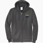 Summit Sabrecats <span class="pdp-name-mascot">Summit School Sabrecats</span> Port & Company Men's Core Fleece Full-Zip Hooded Sweatshirt Front Thumbnail