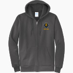 Warner Royals <span class="pdp-name-mascot">Warner Royals</span> Port & Company Men's Core Fleece Full-Zip Hooded Sweatshirt Front Thumbnail