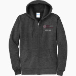 New Life Christian School Rams Port & Company Men's Core Fleece Full-Zip Hooded Sweatshirt Front Thumbnail