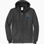 Devonshire Knights <span class="pdp-name-mascot">Devonshire Knights</span> Port & Company Men's Core Fleece Full-Zip Hooded Sweatshirt Front Thumbnail
