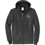 Crow Tigers <span class="pdp-name-mascot">Crow Middle School Tigers</span> Port & Company Men's Core Fleece Full-Zip Hooded Sweatshirt Front Thumbnail