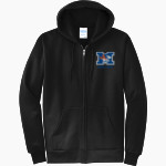 Marshall County Tigers <span class="pdp-name-mascot">Marshall County Tigers</span> Port & Company Men's Core Fleece Full-Zip Hooded Sweatshirt Front Thumbnail