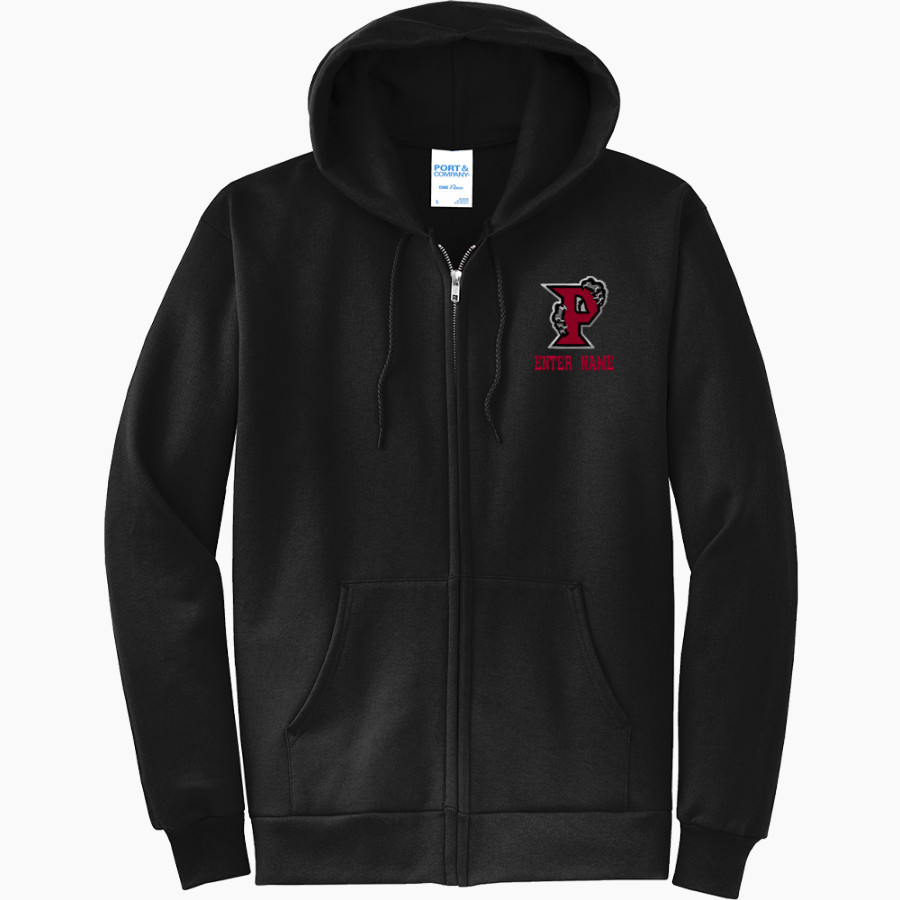 PARKWAY HIGH SCHOOL PANTHERS <span class="pdp-name-mascot">PARKWAY PANTHERS</span> Port & Company Men's Core Fleece Full-Zip Hooded Sweatshirt
