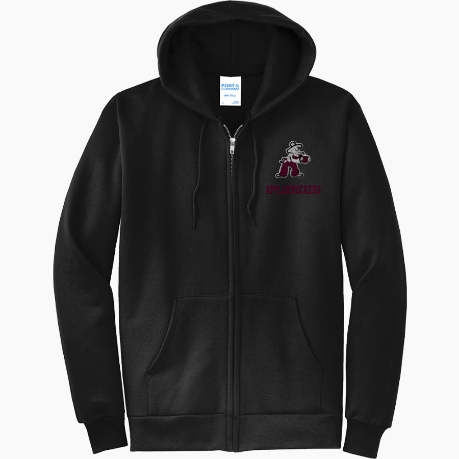 COBDEN HIGH SCHOOL APPLEKNOCKERS <span class="pdp-name-mascot">COBDEN APPLEKNOCKERS</span> Port & Company Men's Core Fleece Full-Zip Hooded Sweatshirt