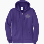 Olivet Nazarene Tigers <span class="pdp-name-mascot">Olivet Nazarene University Tigers</span> Port & Company Men's Core Fleece Full-Zip Hooded Sweatshirt Front Thumbnail