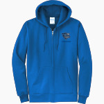 PAUL ROBESON HIGH SCHOOL FOR HUMAN SERVICES HUSKIES <span class="pdp-name-mascot">PAUL ROBESON HUMAN SERVICES HUSKIES</span> Port & Company Men's Core Fleece Full-Zip Hooded Sweatshirt Front Thumbnail