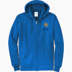 DIME BOX HIGH SCHOOL LONGHORNS <span class="pdp-name-mascot">DIME BOX LONGHORNS</span> Port & Company Men's Core Fleece Full-Zip Hooded Sweatshirt Front Thumbnail