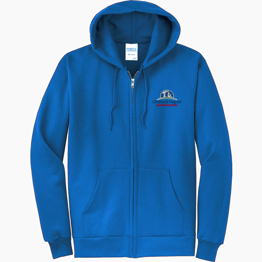 Children's Manor Children's Manor Port & Company Men's Core Fleece Full-Zip Hooded Sweatshirt