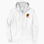 HILLCREST HIGH SCHOOL TROJANS <span class="pdp-name-mascot">Hillcrest High School TROJANS</span> Port & Company Men's Core Fleece Full-Zip Hooded Sweatshirt Front Thumbnail