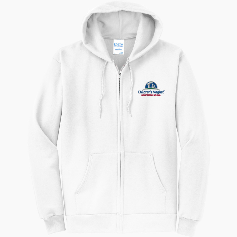 Children's Manor Children's Manor Port & Company Men's Core Fleece Full-Zip Hooded Sweatshirt