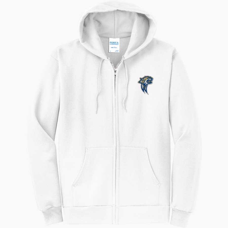 WATERFORD HIGH SCHOOL WILDCATS <span class="pdp-name-mascot">WATERFORD WILDCATS</span> Port & Company Men's Core Fleece Full-Zip Hooded Sweatshirt