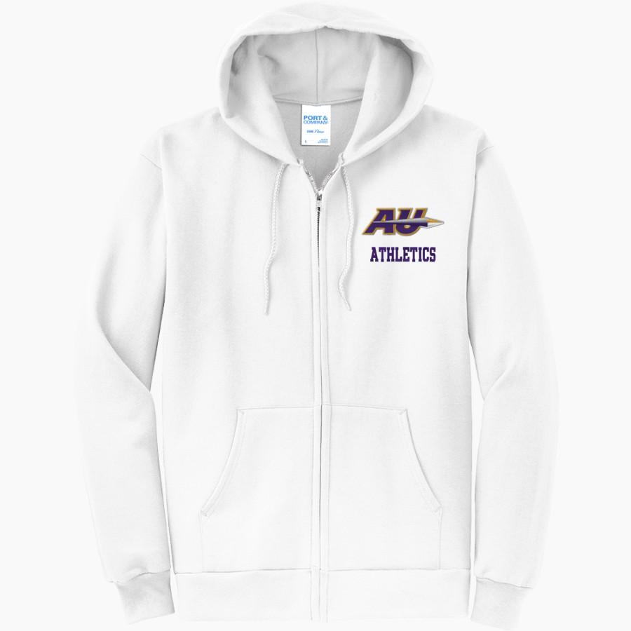 Alfred University Saxons <span class="pdp-name-mascot">Alfred University Saxons</span> Port & Company Men's Core Fleece Full-Zip Hooded Sweatshirt