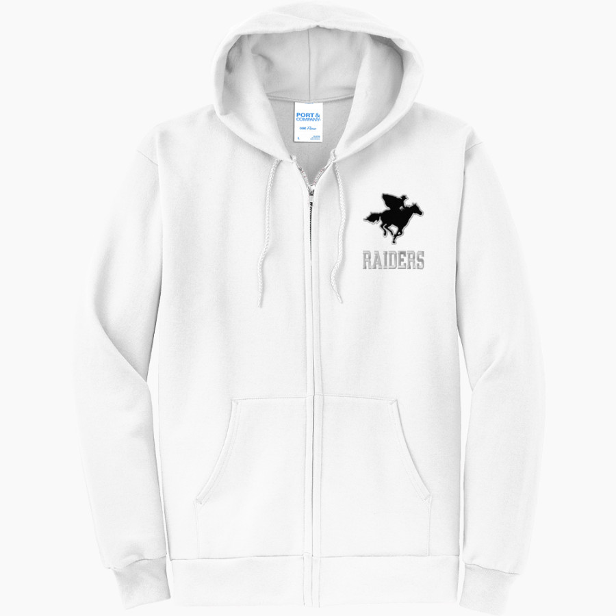 Lomega Raiders <span class="pdp-name-mascot">Lomega Raiders</span> Port & Company Men's Core Fleece Full-Zip Hooded Sweatshirt