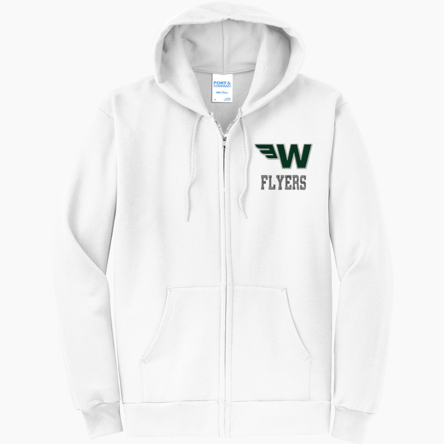 WAYNFLETE SCHOOL FLYERS <span class="pdp-name-mascot">WAYNFLETE FLYERS</span> Port & Company Men's Core Fleece Full-Zip Hooded Sweatshirt