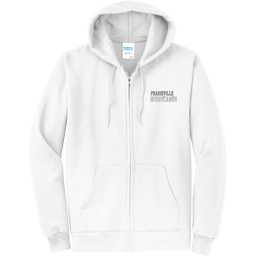 Prarieville Hurricanes <span class="pdp-name-mascot">Prarieville Hurricanes</span> Port & Company Men's Core Fleece Full-Zip Hooded Sweatshirt
