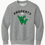 WEEKI WACHEE HIGH SCHOOL HORNETS <span class="pdp-name-mascot">WEEKI WACHEE HORNETS</span> Port & Company Youth Core Fleece Crewneck Sweatshirt Front Thumbnail