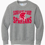 Sacred Heart Academy lead with heart Port & Company Youth Core Fleece Crewneck Sweatshirt Front Thumbnail