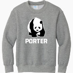 Porter Pandas official sideline store <span class="pdp-name-mascot">Porter Elementary School Pandas</span> Port & Company Youth Core Fleece Crewneck Sweatshirt Front Thumbnail