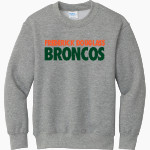 FREDERICK DOUGLASS HIGH SCHOOL BRONCOS Port & Company Youth Core Fleece Crewneck Sweatshirt Front Thumbnail