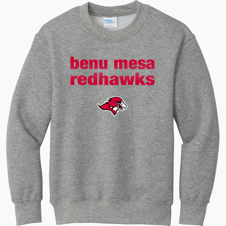 Benedictine University Mesa Redhawks Port & Company Youth Core Fleece Crewneck Sweatshirt